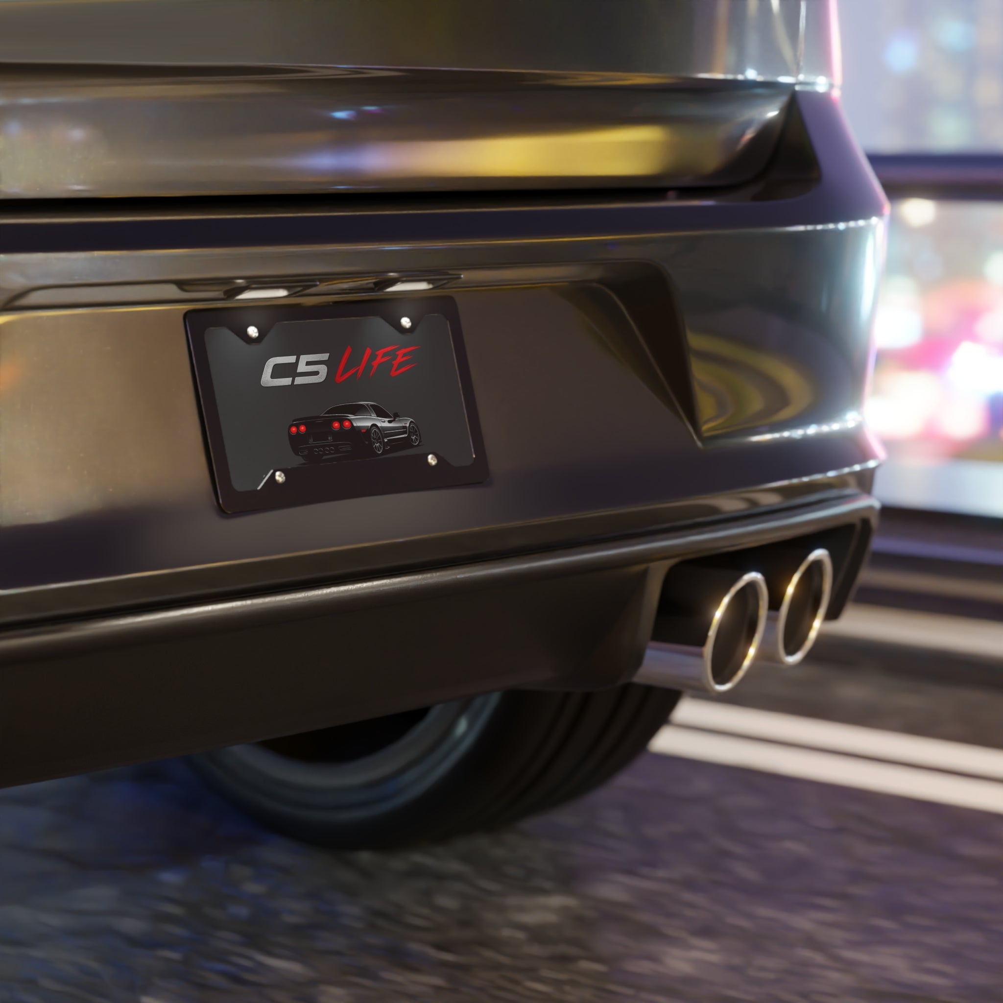 C5 LIFE LICENSE PLATE REAR VIEW